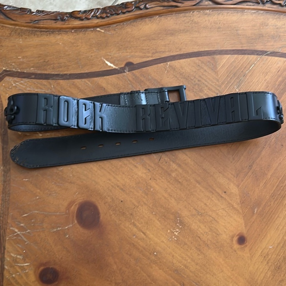 Rock Revival Embossed Black Belt